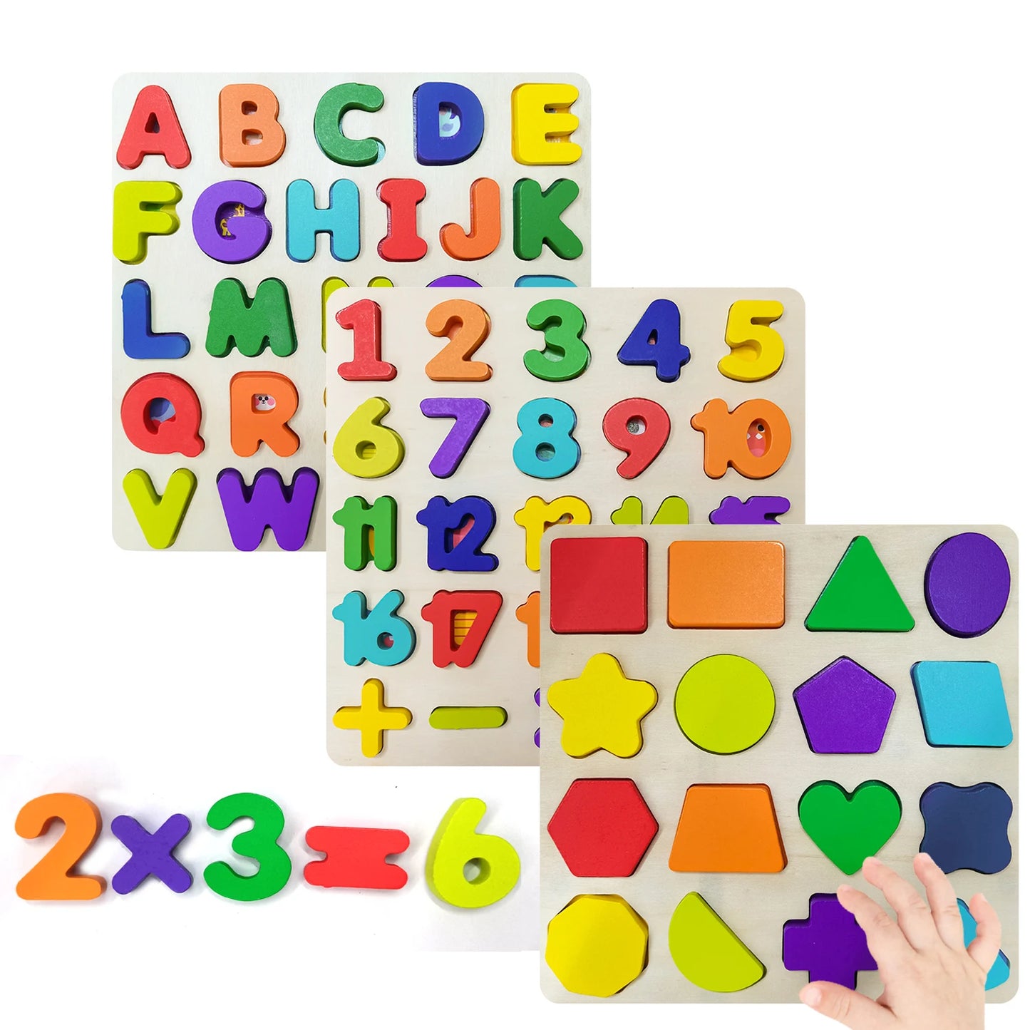 Nestora LearnNest – Montessori Wooden Puzzle | Alphabet & Number Matching Game for Kids