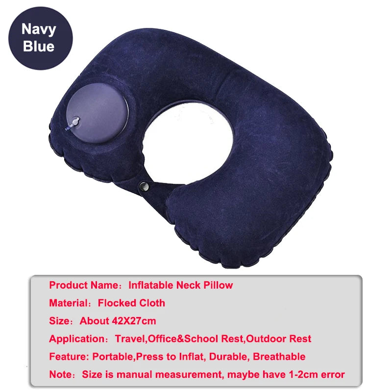Nestora AirRest – Inflatable Travel Neck Pillow | U-Shaped Cervical Support